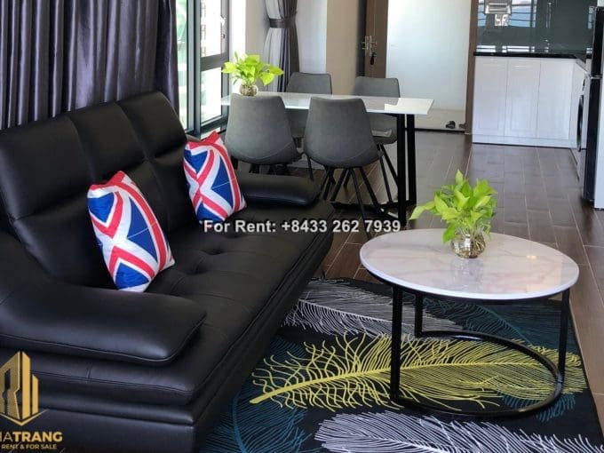 muong thanh oceanus – 2 br apartment for rent with side sea view in north of nha trang – a1138