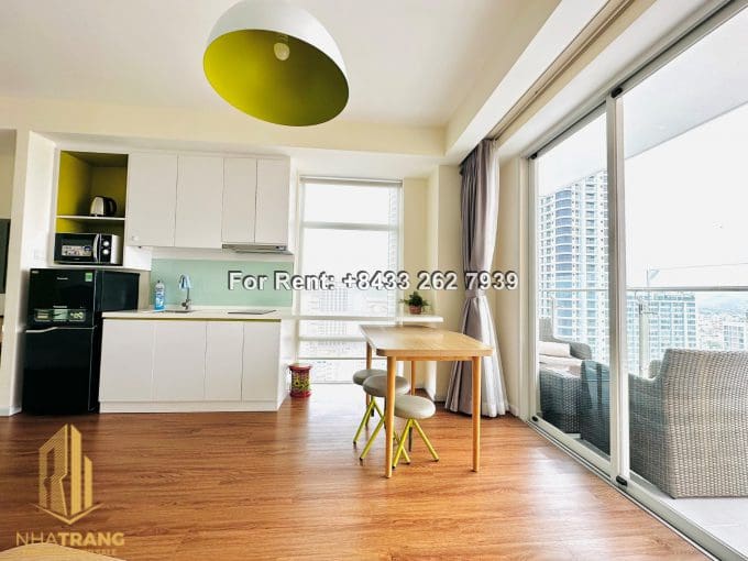 muong thanh oceanus – 1 br corner apartment for rent a329