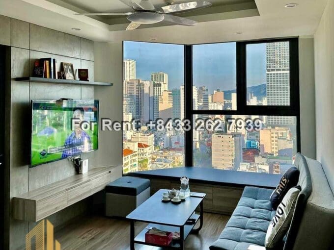 muong thanh oceanus – 2 br direct sea view for rent a208