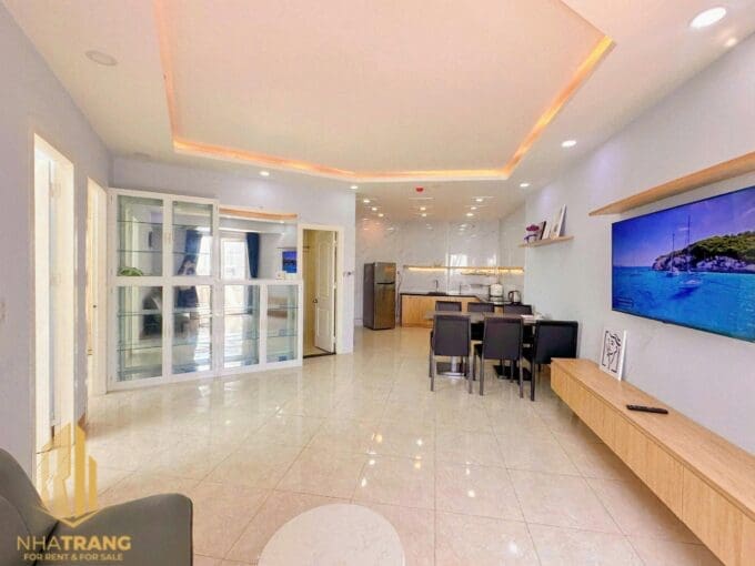 muong thanh oceanus – 2 br apartment for rent with side sea view in north of nha trang – a1138